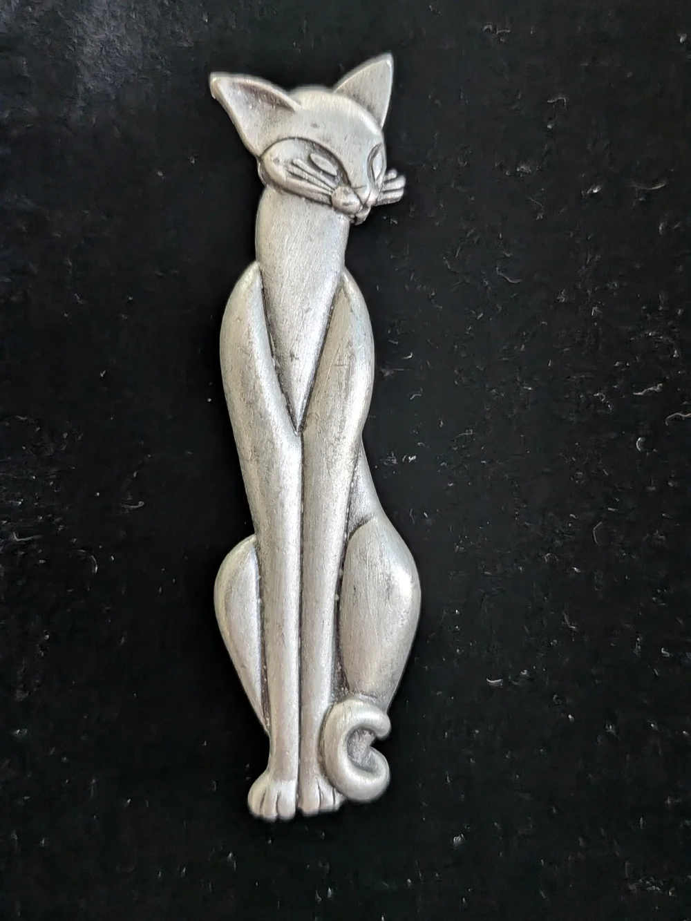 JJ VTG Sitting Cat Brooch